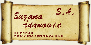Suzana Adamović vizit kartica